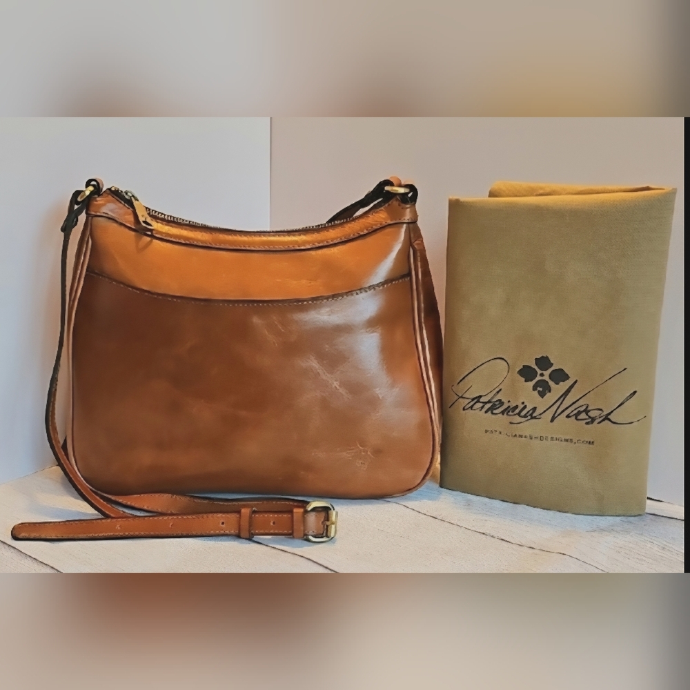 Patricia Nash Braydon Hobo Brown Leather Bag